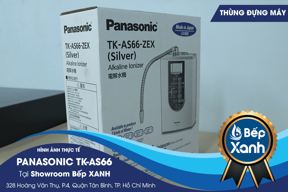 Máy lọc nước điện giải Panasonic TK-AS66 hộp sản phẩm
