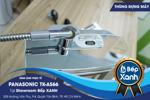 Thiết kế của máy Panasonic TK-AS66 sang trọng, mặt trên phủ Chrome sáng bóng